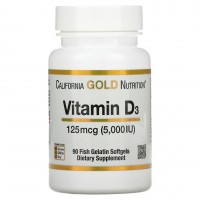 Vitamin D3 125mcg (5000 МЕ) из рыбьего желатина (90 капсул)
